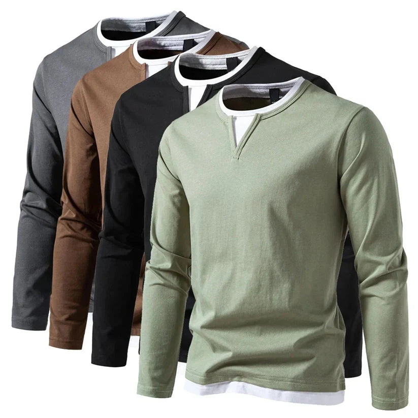 OWEN™ | LONG-SLEEVED SHIRT WITH V-NECK