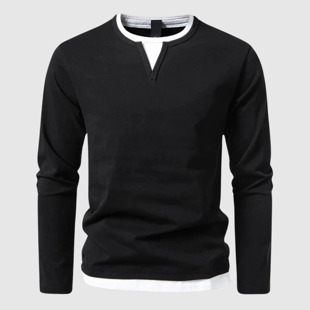 OWEN™ | LONG-SLEEVED SHIRT WITH V-NECK