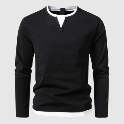 OWEN™ | LONG-SLEEVED SHIRT WITH V-NECK