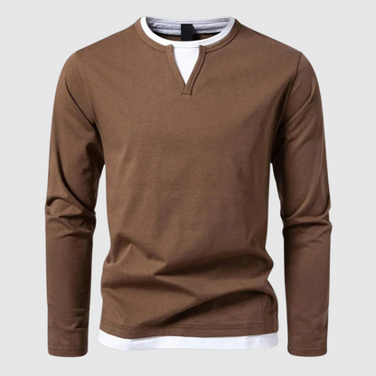 OWEN™ | LONG-SLEEVED SHIRT WITH V-NECK