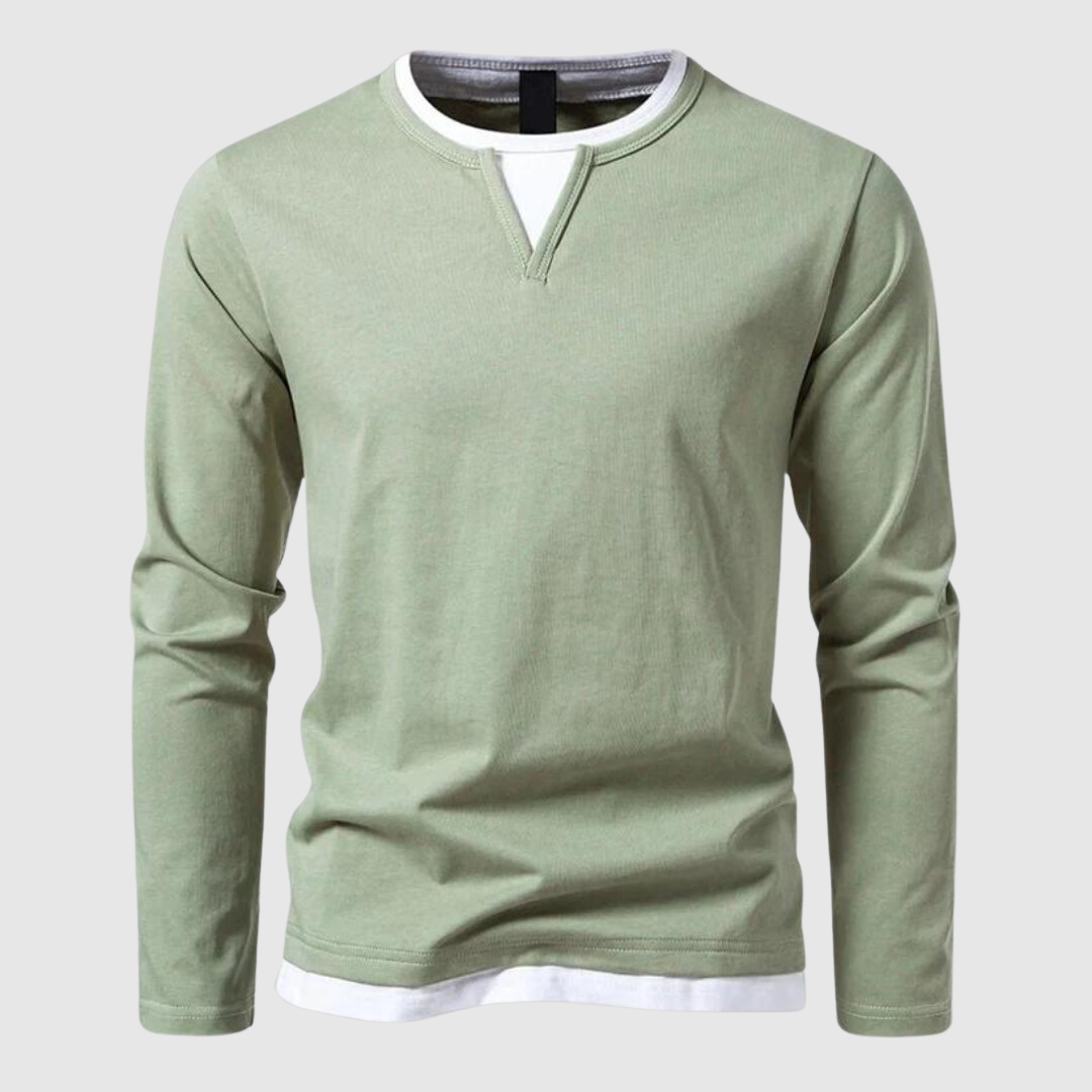 OWEN™ | LONG-SLEEVED SHIRT WITH V-NECK