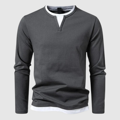 OWEN™ | LONG-SLEEVED SHIRT WITH V-NECK