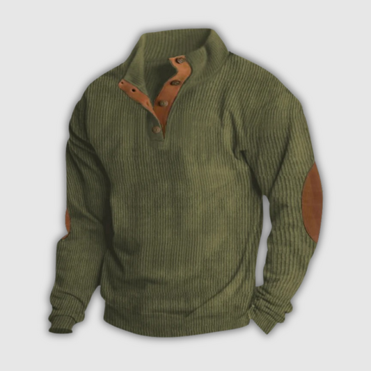 OLIVER™ | RIBBED BUTTON-UP SWEATER