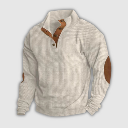 OLIVER™ | RIBBED BUTTON-UP SWEATER