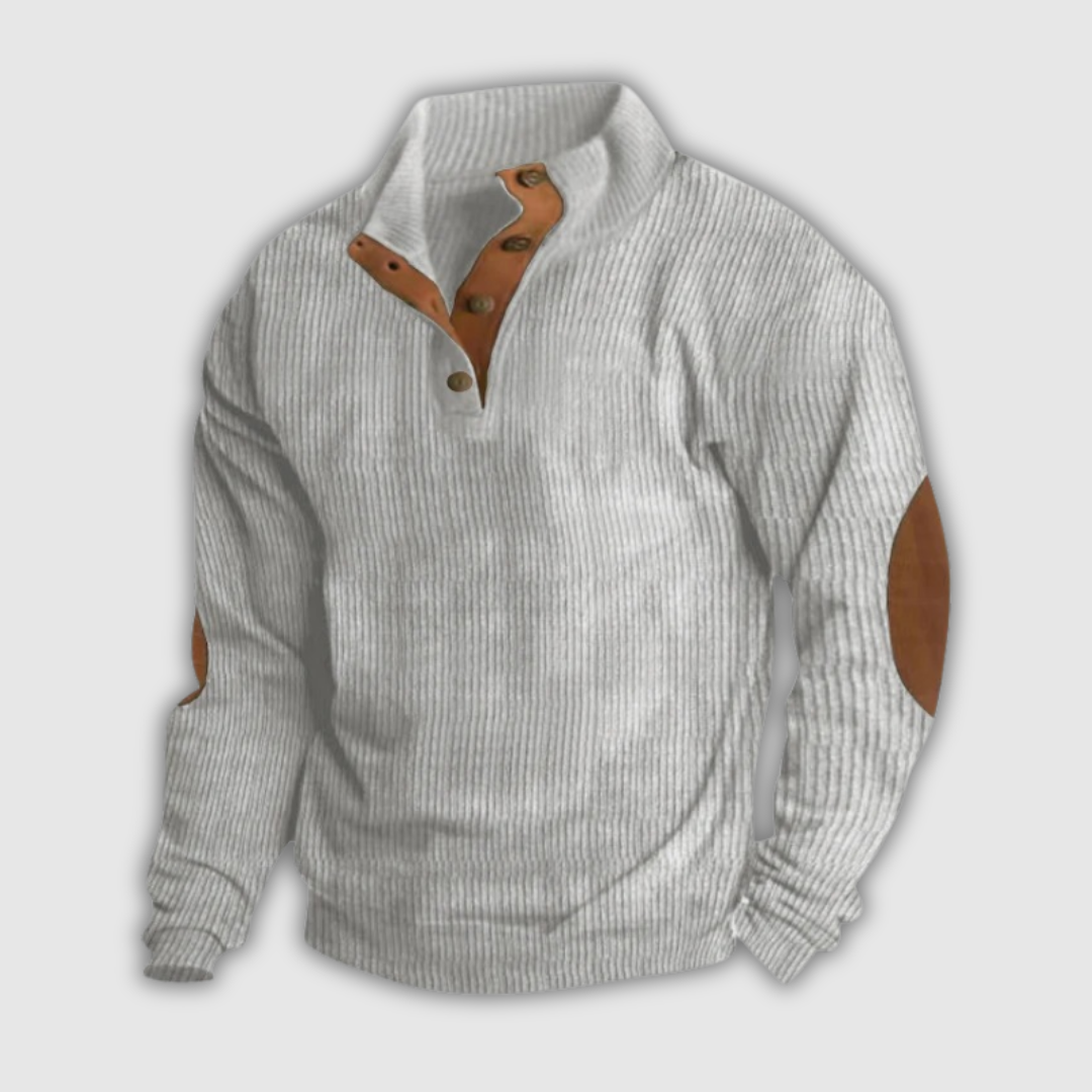 OLIVER™ | RIBBED BUTTON-UP SWEATER