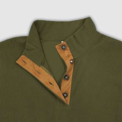 OLIVER™ | RIBBED BUTTON-UP SWEATER